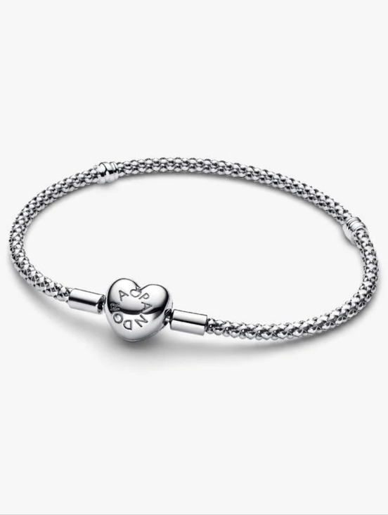 Pandora Jewelry - Authentic Pandora Heart Clasp Studded Chain Bracelet